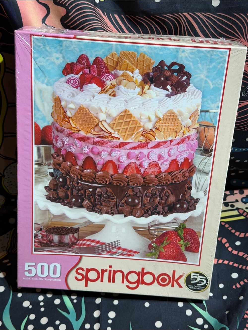 Springbok 500-Piece Pink & Brown Dessert Cake Puzzle